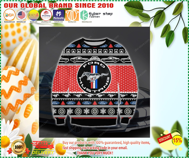 FORD MUSTANG UGLY CHRISTMAS SWEATER 1