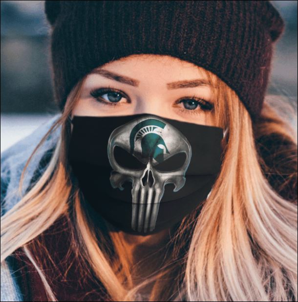 Michigan State Spartans The Punisher face mask