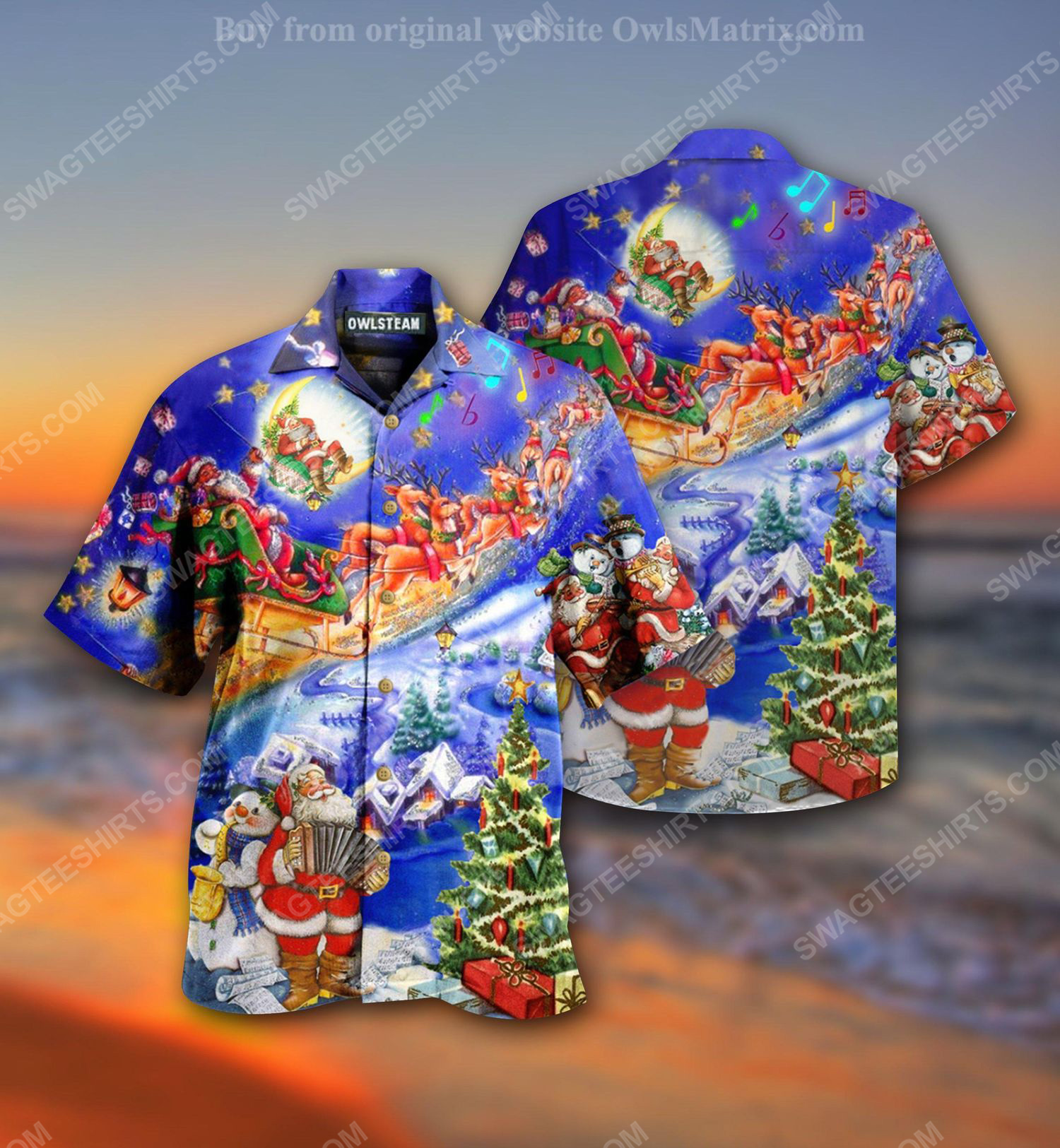 [special edition] Santa claus loves christmas holiday full print hawaiian shirt – maria