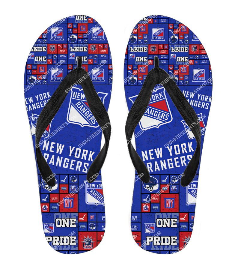 [special edition] the new york rangers team all over print flip flops – maria