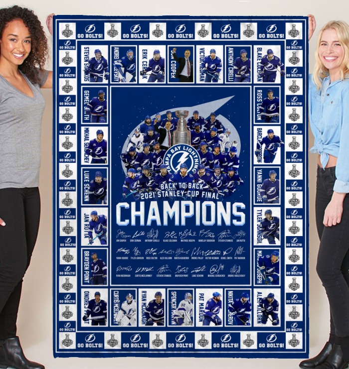 Tampa Bay Lighting 2021 Champions Stanley cup final blanket – BBS