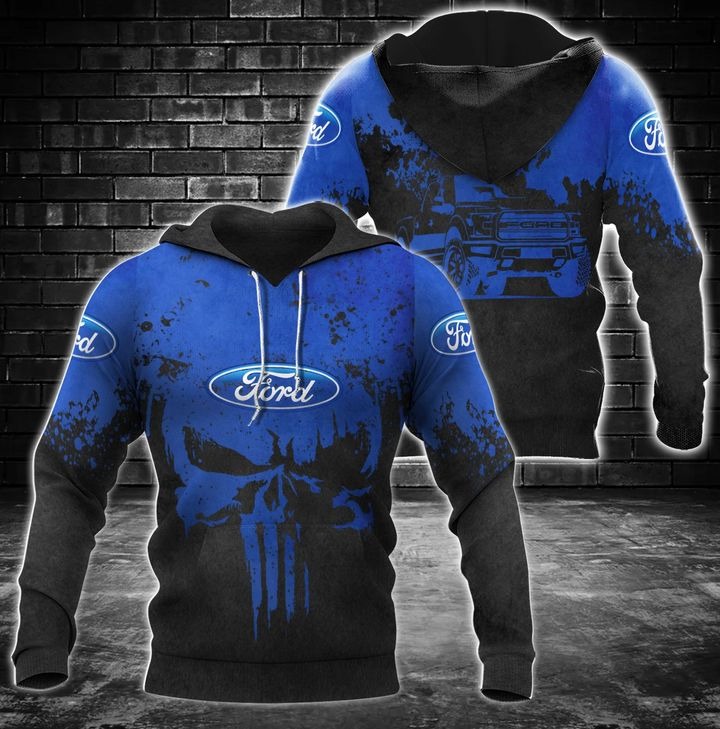 Ford punisher skull 3d over print hoodie – LIMITED EDITION