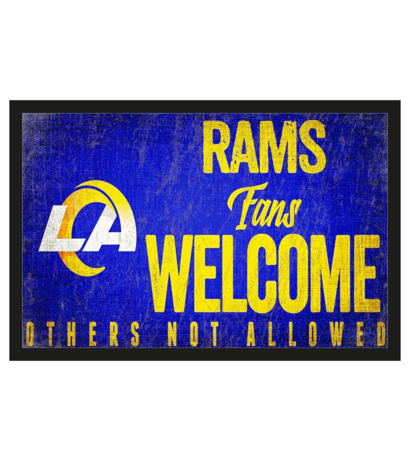 Los Angeles Rams fans welcome others not allowed doormat 1