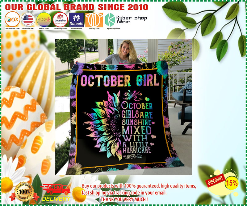 October girls are sunshine mixed with a little hurricane quilt 2