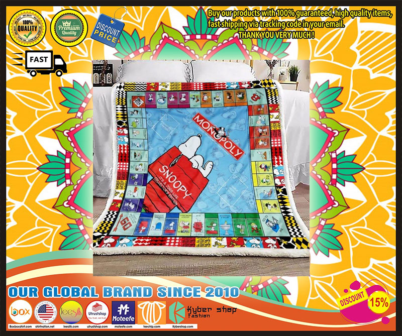 Monopoly snoopy blanket 1