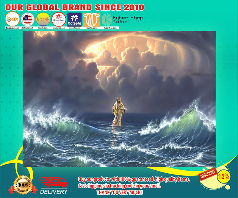 In the storm Jesus walked on the water poster 4