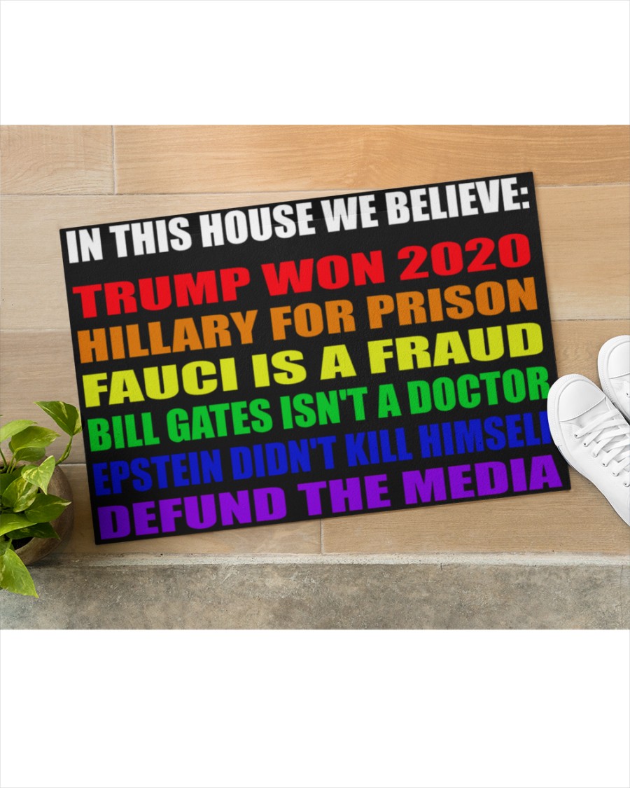 In this house we believe Trump won 2020 Hillary for prison doormat3