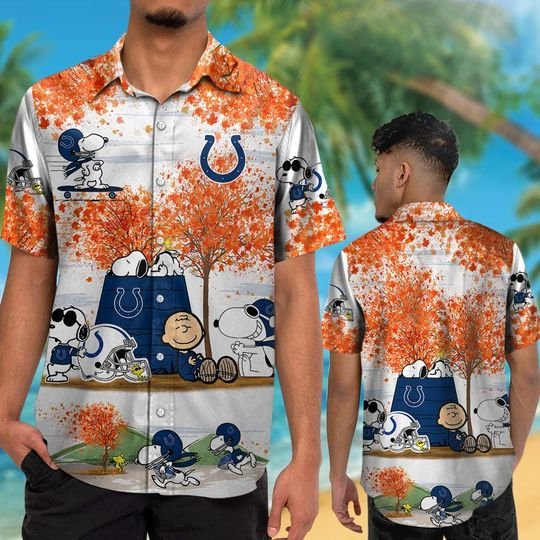 Indianapolis Colts Snoopy autumn hawaiian shirt,short