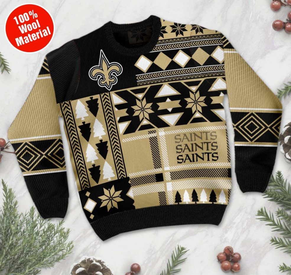 Personalized New Orleans Saints ugly sweater 1