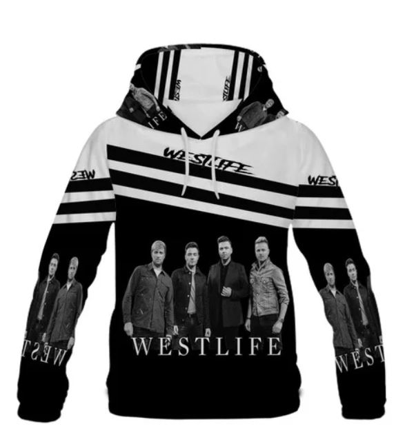 West Life 3d sweater over print
