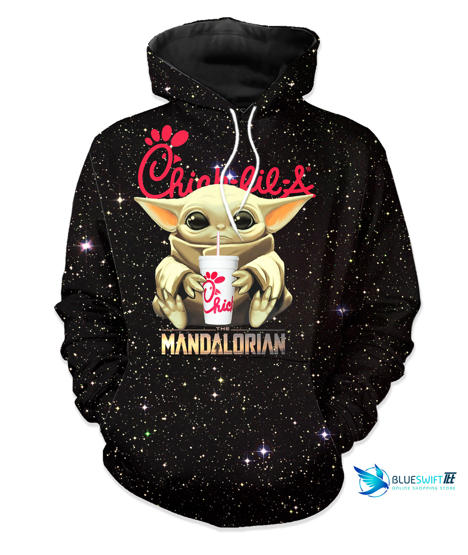 Baby Yoda Hug Chick-Fil-A The Mandalorian 3D All Over Printed Hoodie