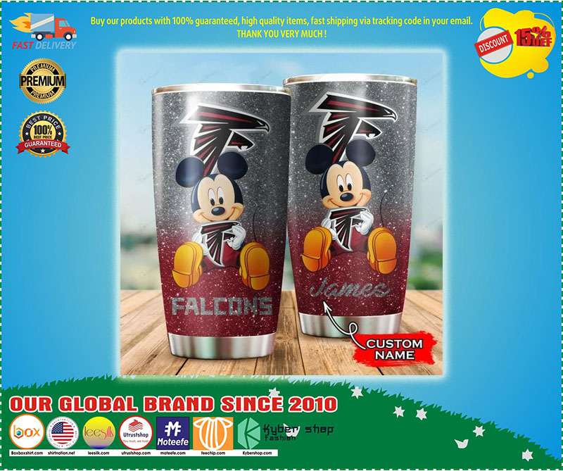 Mickey Mouse Atlanta Falcons custom name Tumbler 2