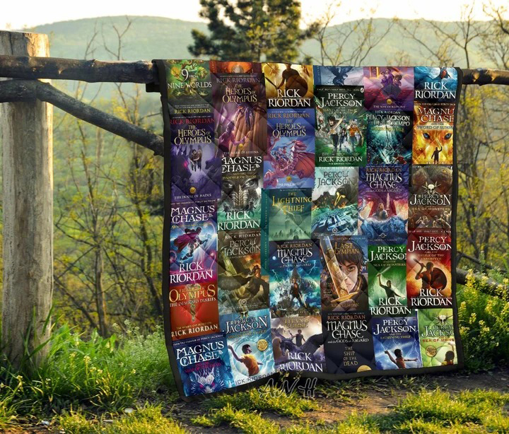 Percy jackson and magnus chase book covers quilt blanket