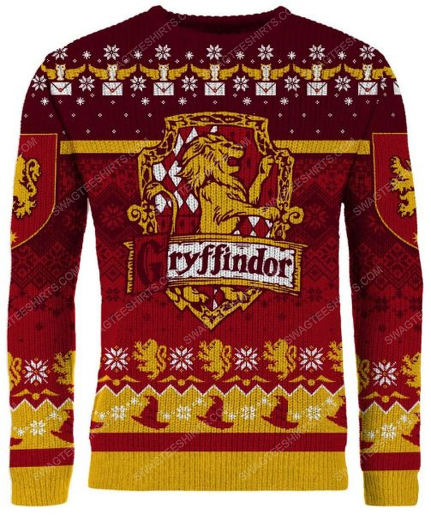 [special edition] The gryffindor harry potter full print ugly christmas sweater – maria