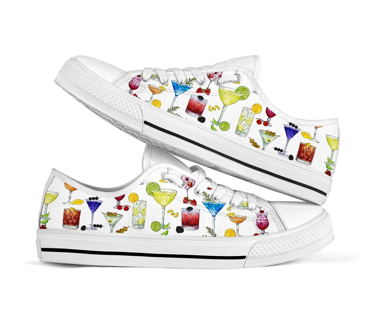 Cocktail pattern low top shoes 3