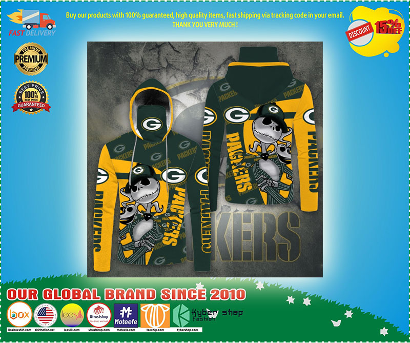 Jack Skellington Green Bay Packers 3d hoodie 2