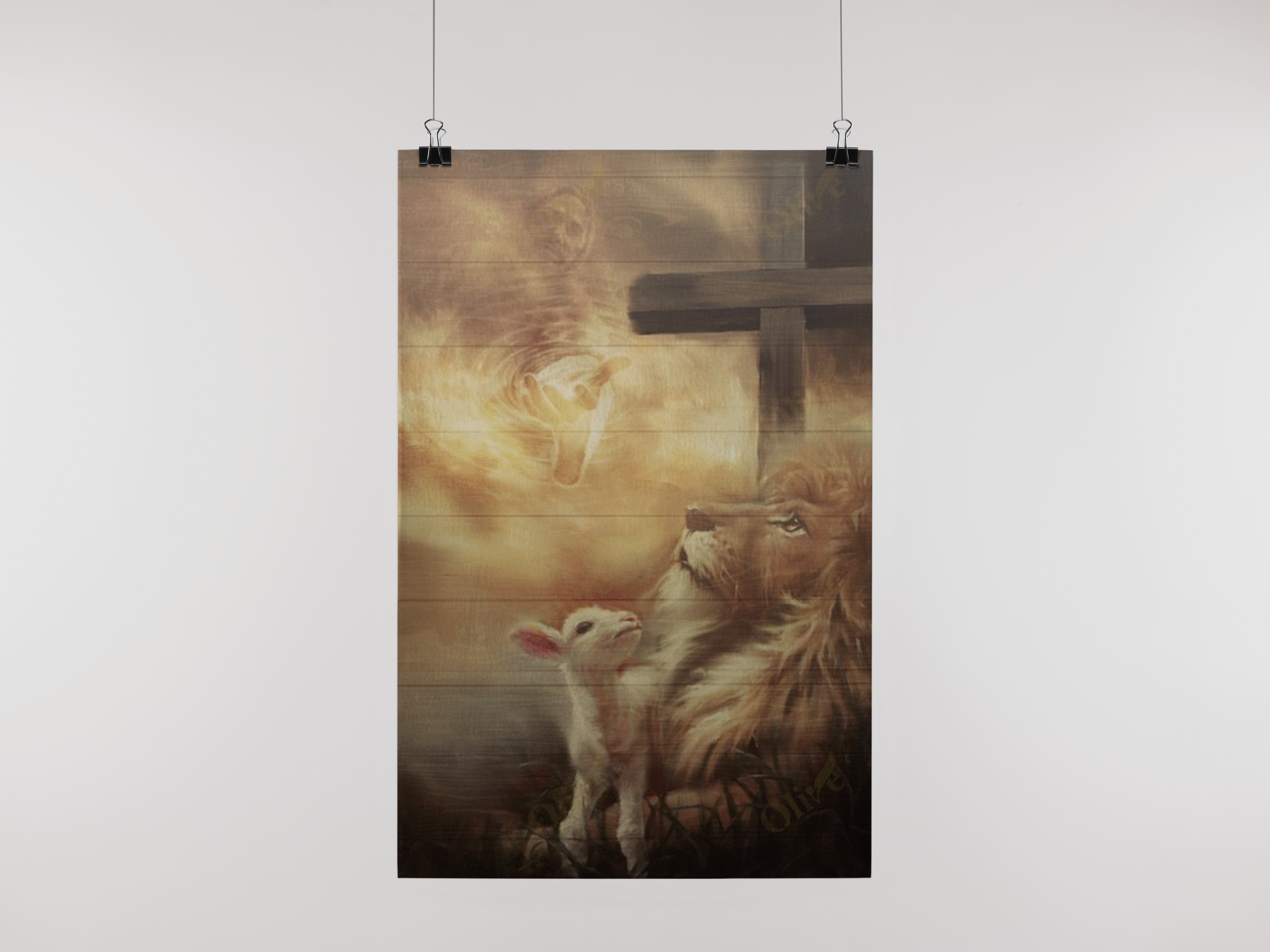 Jesus lion and lamb Canvas 2