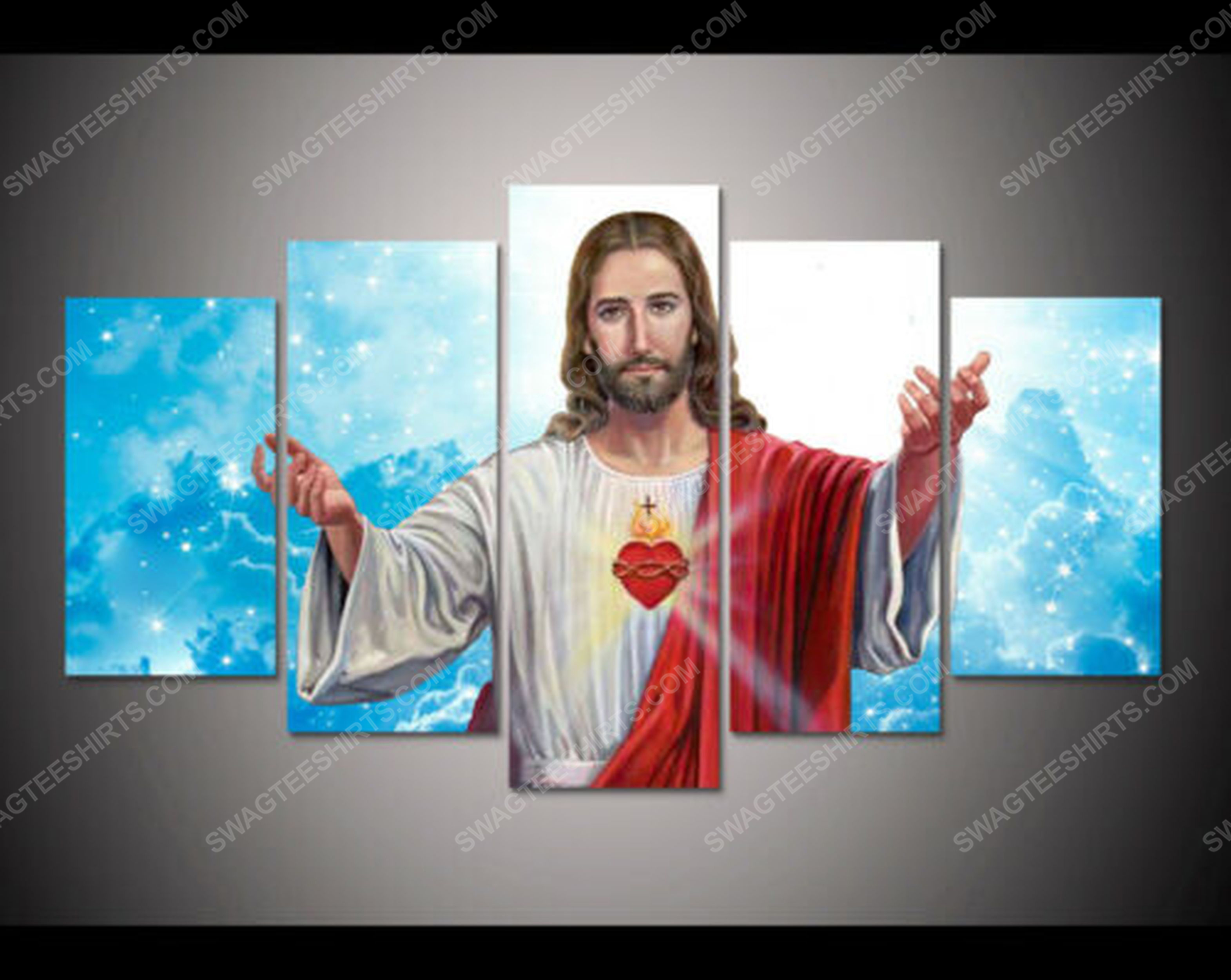 Jesus the Lord Christian heart canvas wall art home decor