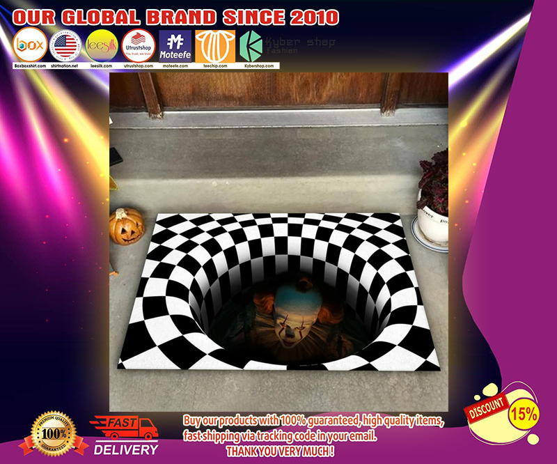 Halloween IT illusion doormat 2