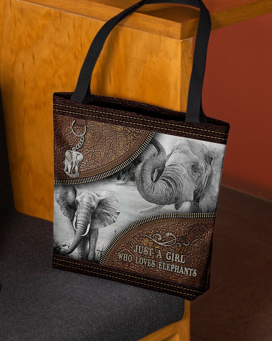 Just a girl who loves elephants tote bag 1