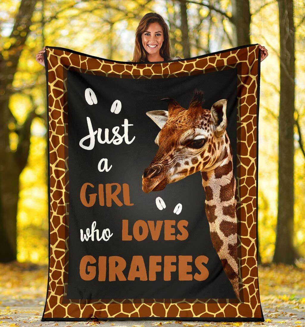 Just a girl who loves giraffes blanket 2