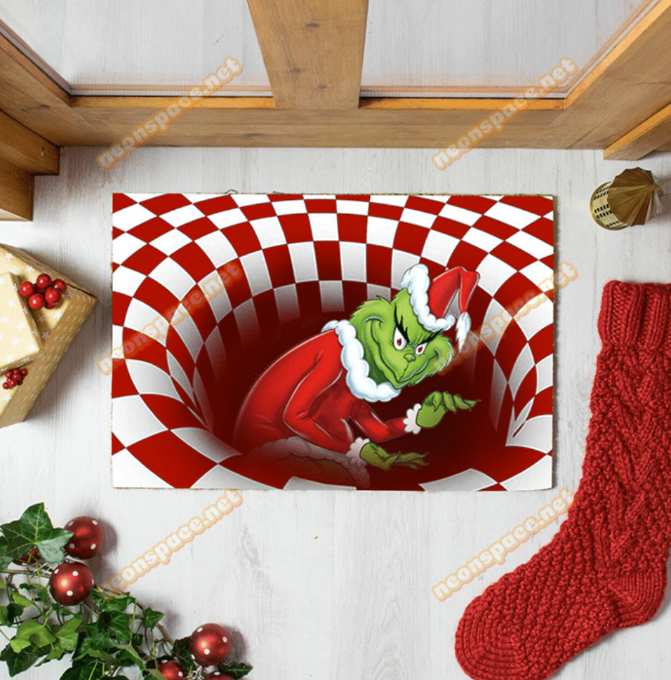 Merry Christmas Grinch Illusion Doormat – dnstyles