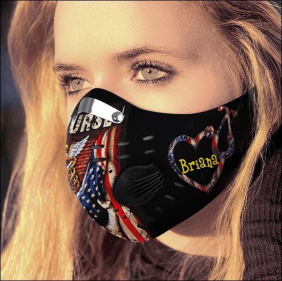 America flag nurse briana activated carbon Pm 2.5 Fm face mask