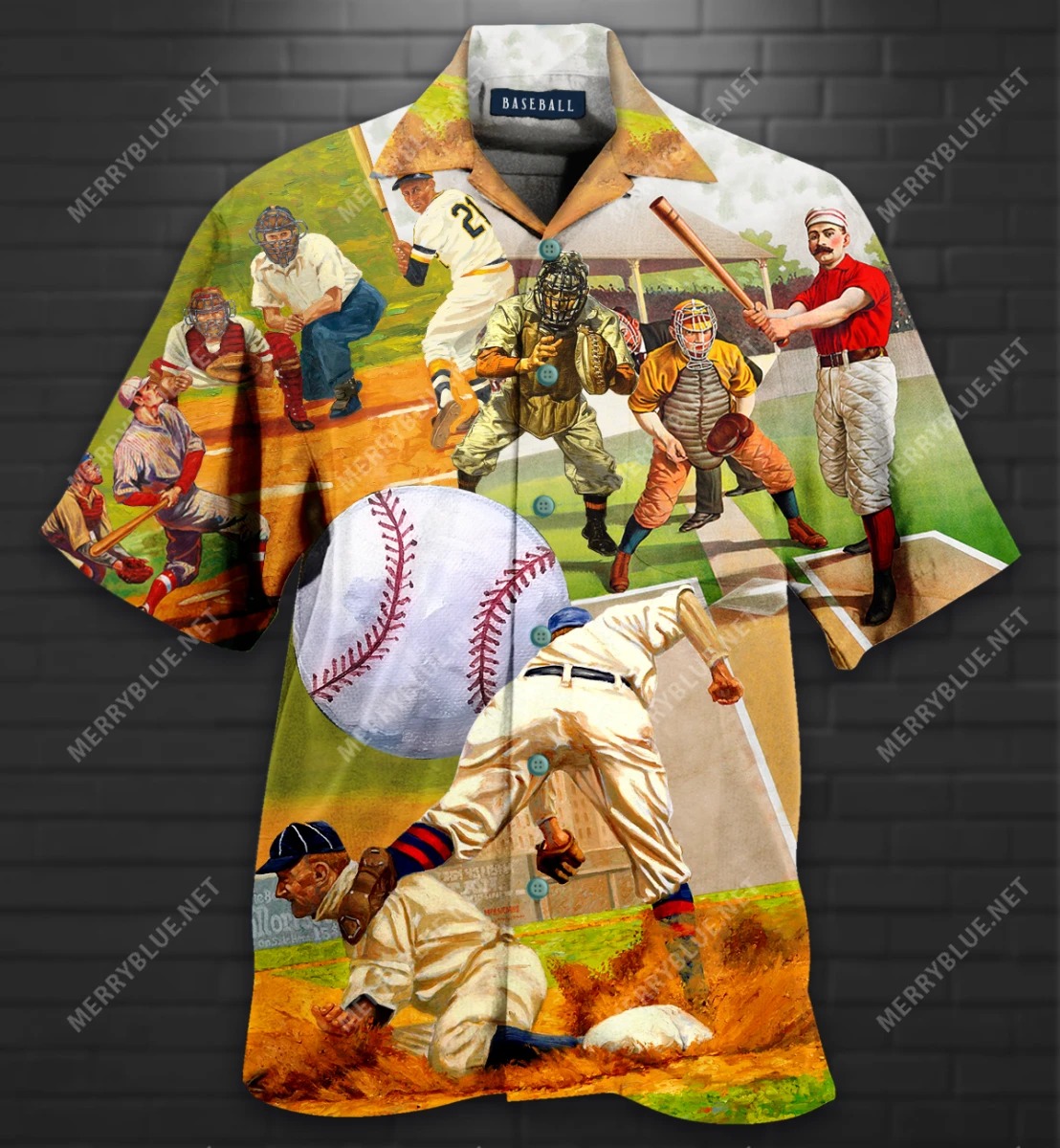 Playing Baseball Short Sleeve Shirt 1 1