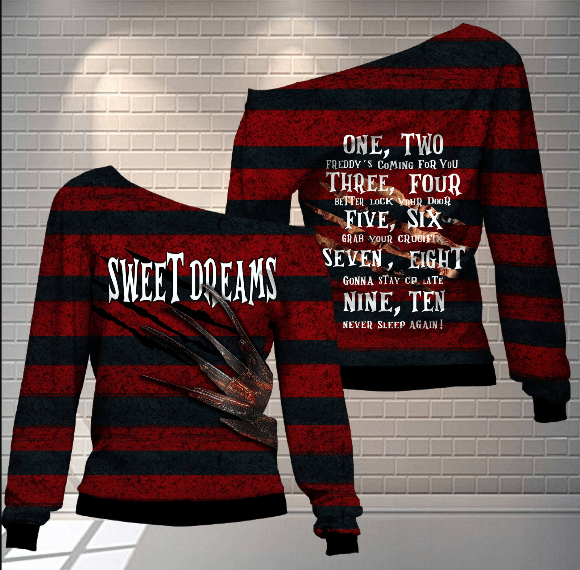Freddy Krueger sweet dreams Halloween 3d hoodie and shirt