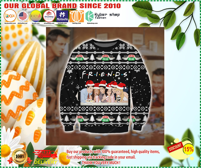 Friends movie central perk ugly christmas sweater 1