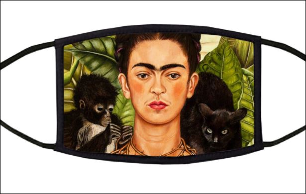 Frida Monkey Cat face mask