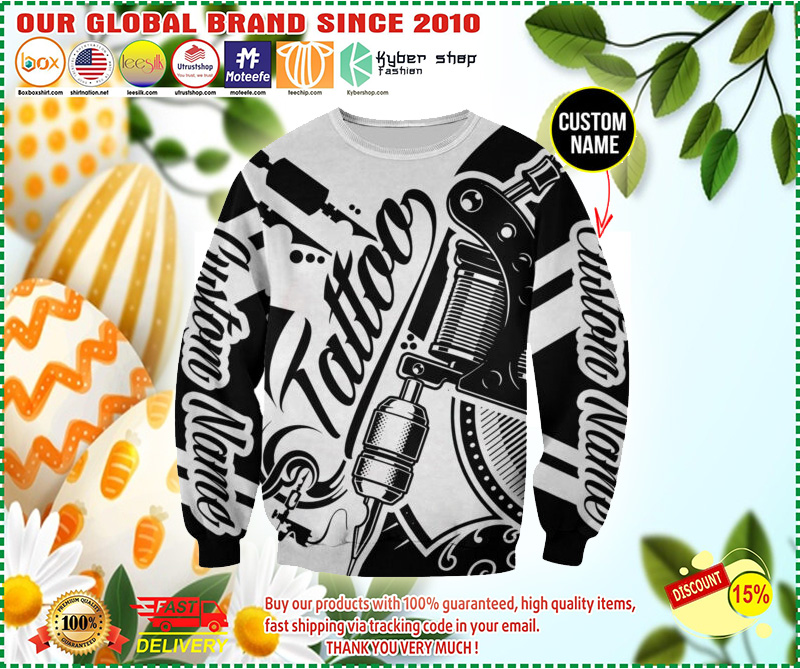 Tattoo hoodie 3d all over print custom name hoodie and swatshirt