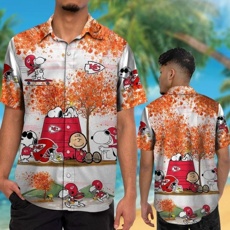 Kansas City Chiefs Snoopy Autumn Hawaiian Shirt, Shorts