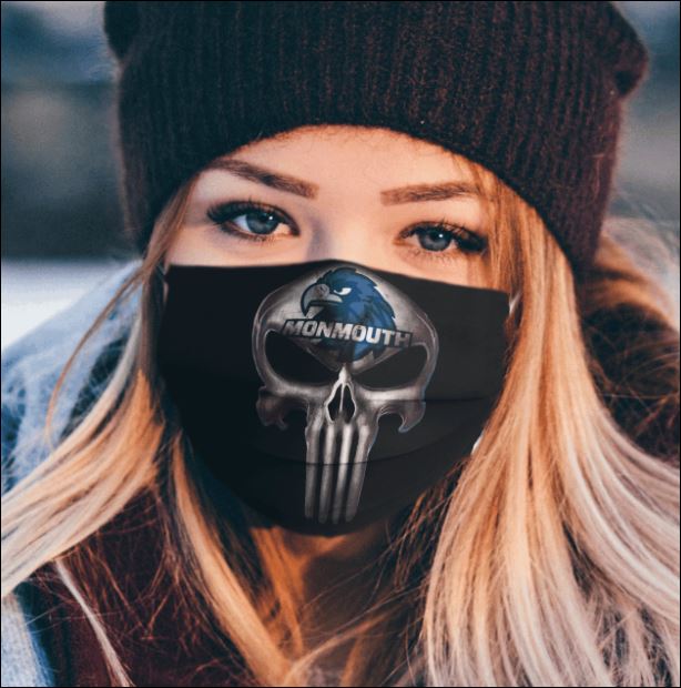 Monmouth Hawks The Punisher face mask