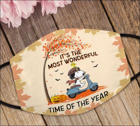 Snoopy it's the most wonderful time of the year face mask