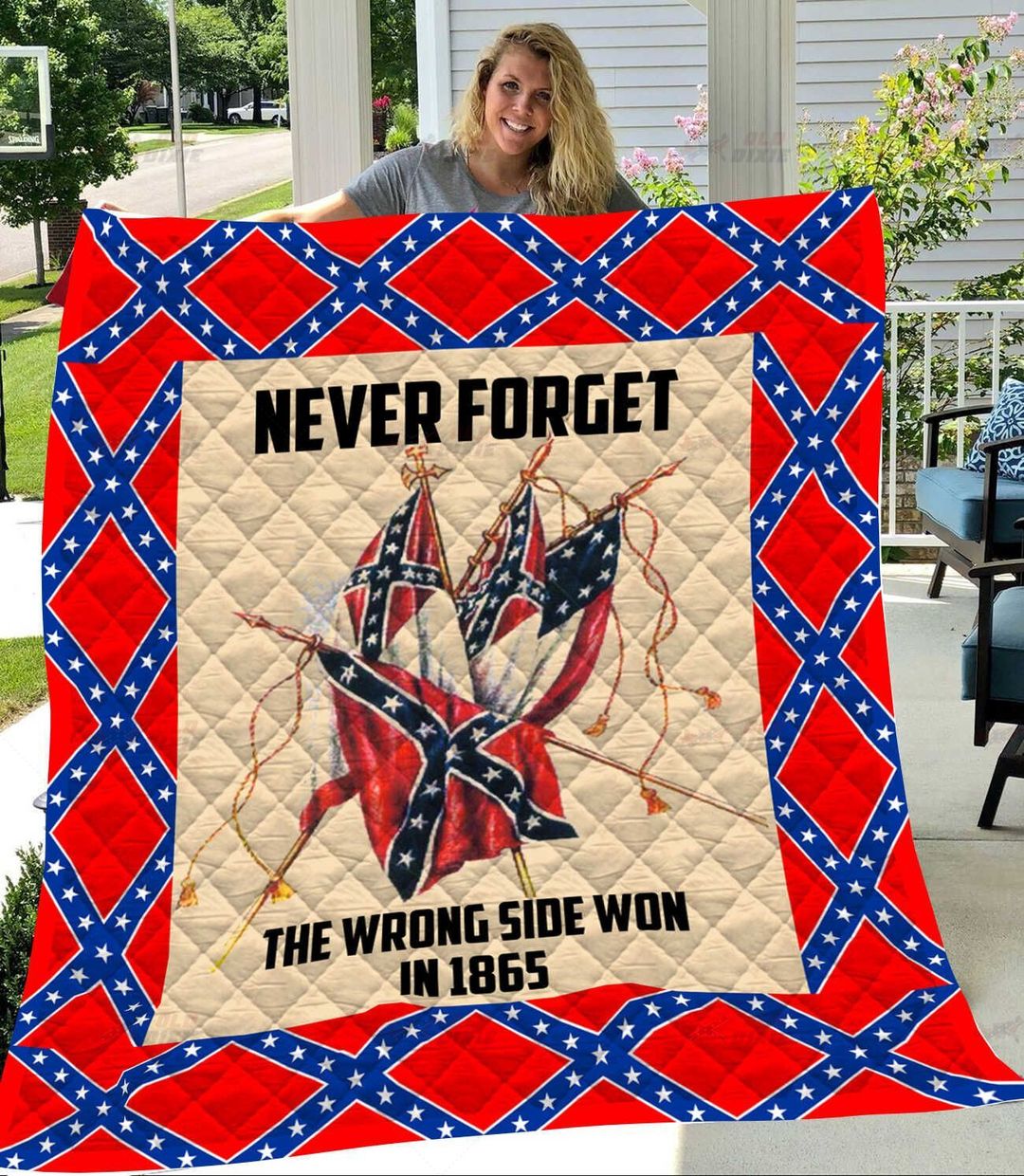 Never Forget The Wrong Side Won In 1865 Quilt – LIMITED EDITION