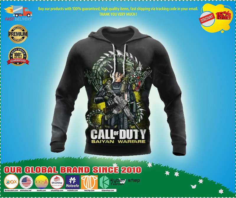 Call of duty saiyan warfare 3d over print hoodie 3
