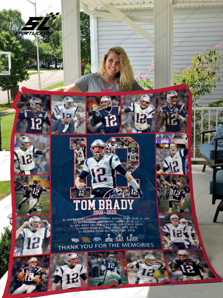 Tom Brady 12 thank you 2000 2020 quilt  – LIMITED EDITION