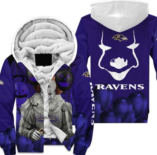 Baltimore ravens pennywise the dancing clown it halloween 3d all over print hoodie – LIMITED EDITION