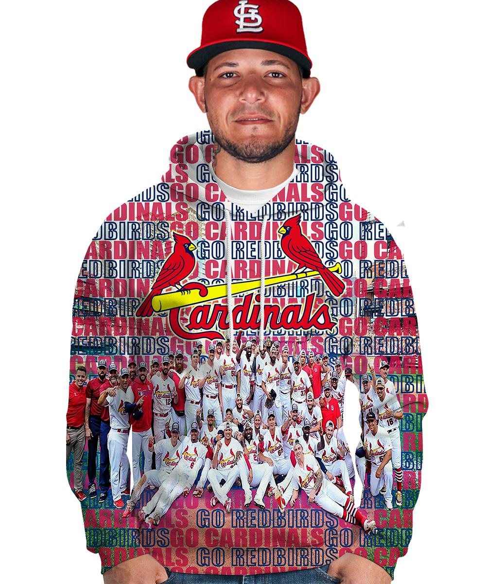 MLB st louis cardinals go redbirds 3d hoodie - maria