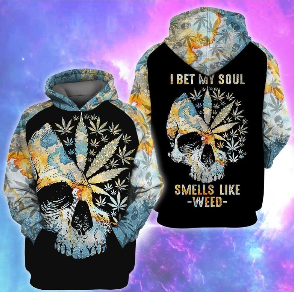 I bet my soul smells like weed all over printed 3D hoodie