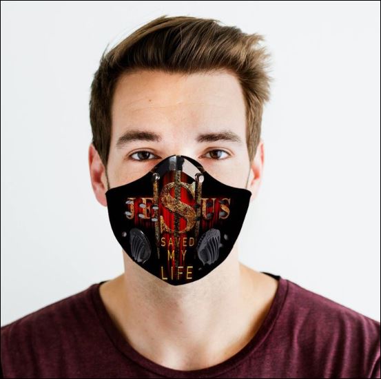 Jesus saved my life filter activated carbon face mask