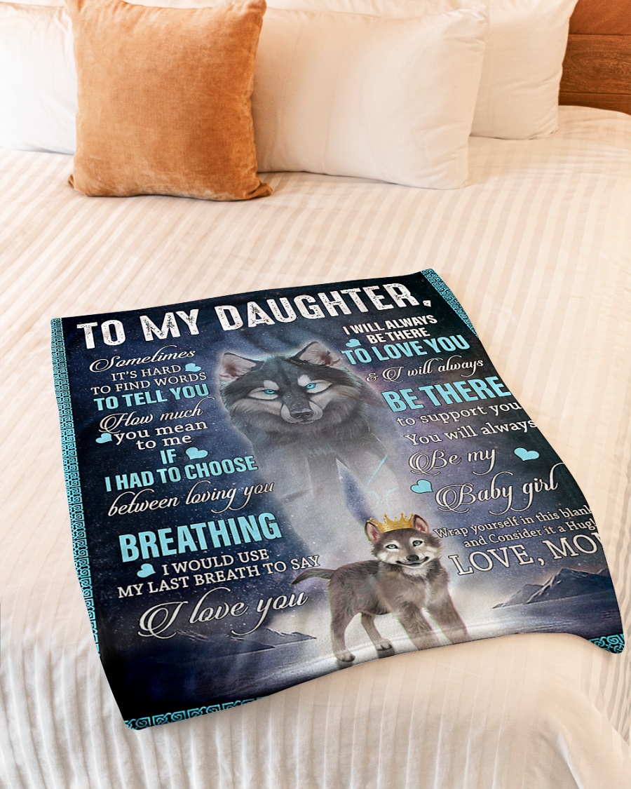 Husky to my daughter love mom blanket