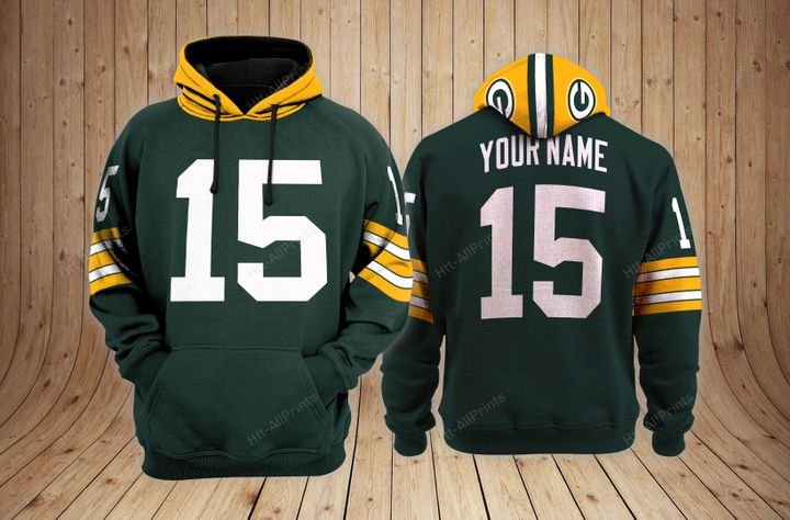 Green bay packers 3d custom name hoodie 2