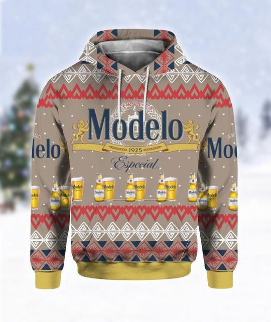 Modelo Especial beer all over print 3d hoodie -BBS