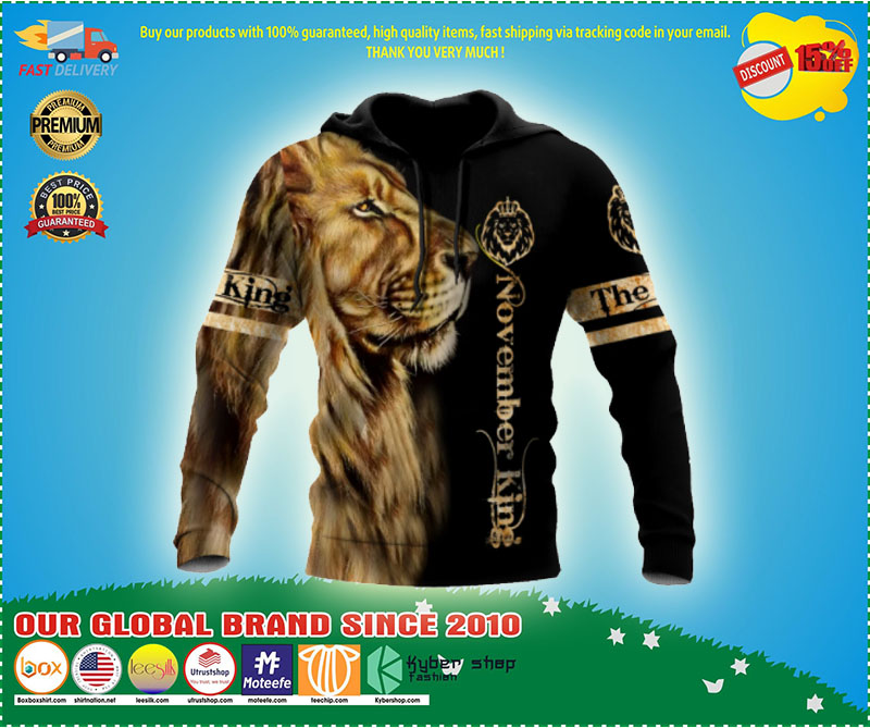 Lion King November King All Over Printed 3D hoodie