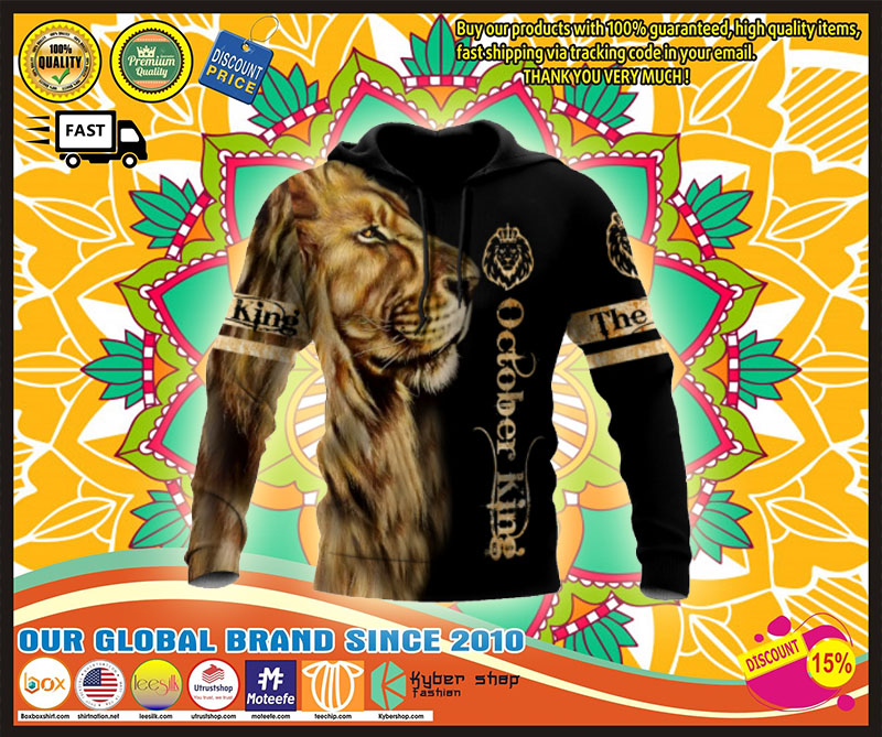 Lion King October King All Over Printed 3D hoodie