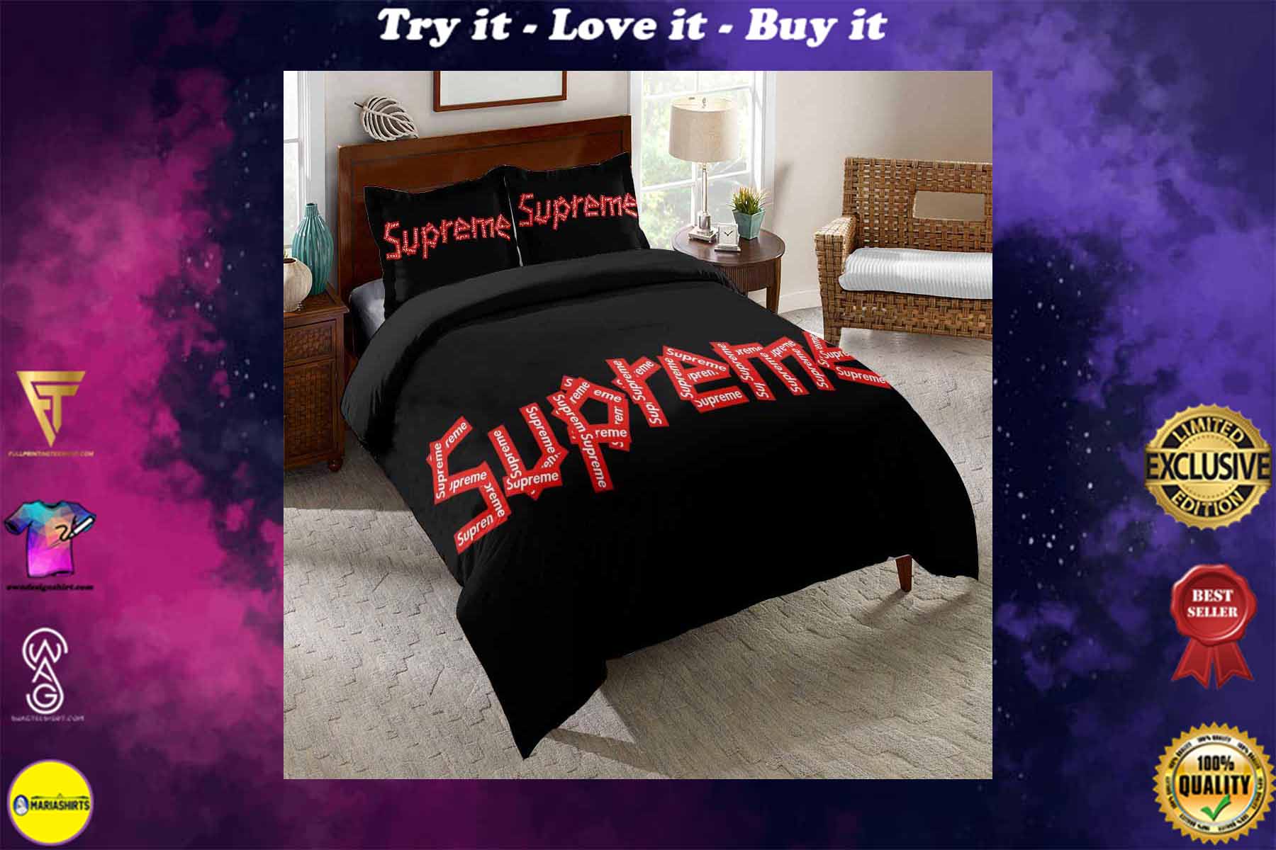supreme brand bedding set