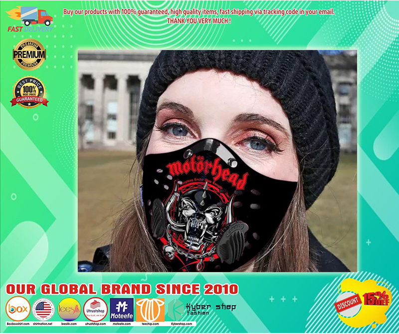 Motorhead rock band filter carbon face mask 3