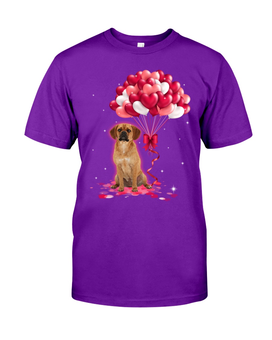 Puggle With Love Balloons And Valentine's Day shirt